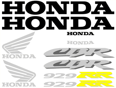 Honda 929RR Full Decal Set 2001 Style A